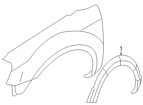 2008 Ford Taurus X Exterior Trim - Fender Diagram