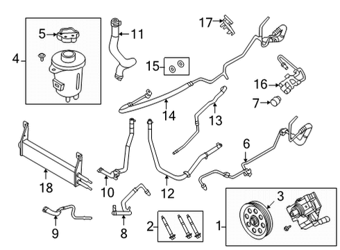 2020 Ford F-350 Super Duty Reservoir Assembly Diagram for HC3Z-3E764-D