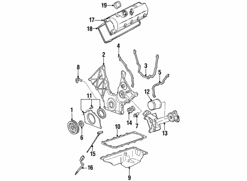 2002 Lincoln Continental Air Cleaner Element Assembly Diagram for F5OY-9601-A