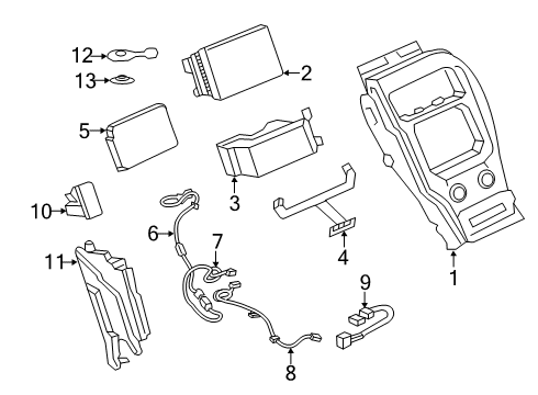 2019 Lincoln Nautilus Radio Receiver Assembly Diagram for HA1Z-18C869-HA