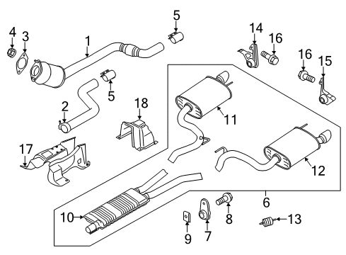 2023 Ford Mustang Exhaust Components Diagram