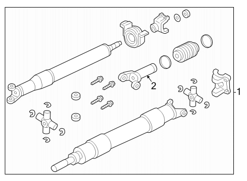 2023 Ford F-250 Super Duty Drive Shaft - Rear Diagram 2 - Thumbnail