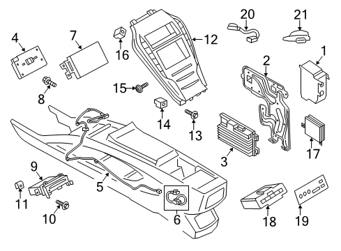 2014 Lincoln MKZ Bracket - Housing Mounting Diagram for HP5Z-8983-A