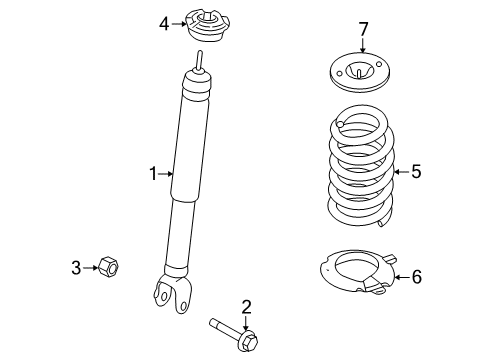 2017 Ford Flex Shocks & Components - Rear Diagram 2 - Thumbnail