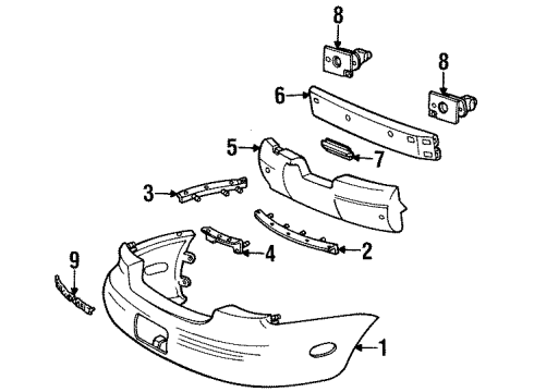 1996 Ford Taurus NAME PLATE Diagram for F6DZ17E939KA