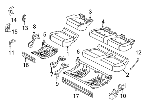 2021 Ford F-150 Rear Seat Components Diagram 6 - Thumbnail