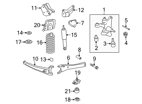 2015 Ford F-250 Super Duty Front Suspension Components, Stabilizer Bar Diagram 2 - Thumbnail