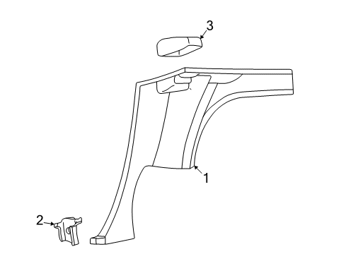 2002 Ford Thunderbird Interior Trim - Quarter Panels Diagram