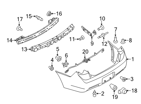 2010 Lincoln MKZ Rear Bumper Diagram