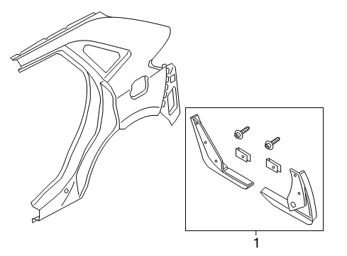 2015 Ford Edge Exterior Trim - Quarter Panel Diagram