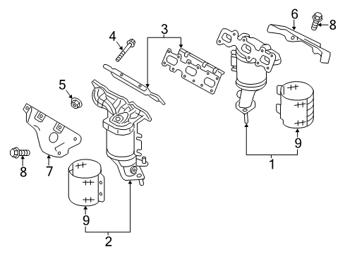 2013 Lincoln MKS Exhaust Manifold Diagram