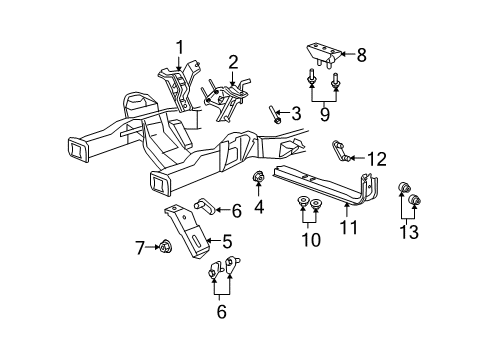 2012 Ford E-150 Engine & Trans Mounting Diagram