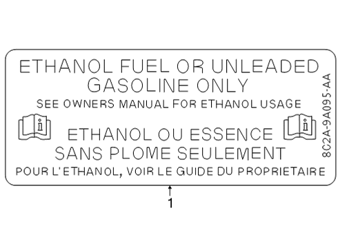 2023 Ford E-350 Super Duty Information Labels Diagram