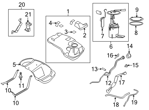 2009 Ford Escape Fuel System Components Diagram 2 - Thumbnail