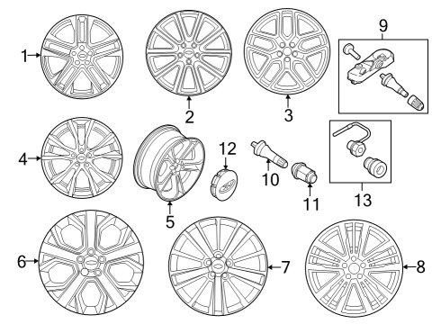 2019 Ford Explorer Wheels Diagram 3 - Thumbnail