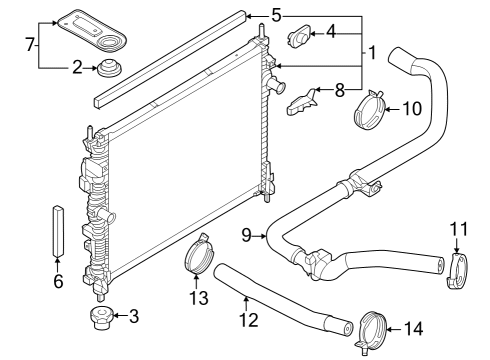 2024 Ford Mustang RADIATOR ASY Diagram for PR3Z-8005-A