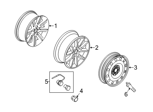 2019 Ford Flex Wheels Diagram 1 - Thumbnail