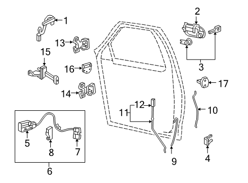 2005 Ford F-150 Door & Components Diagram