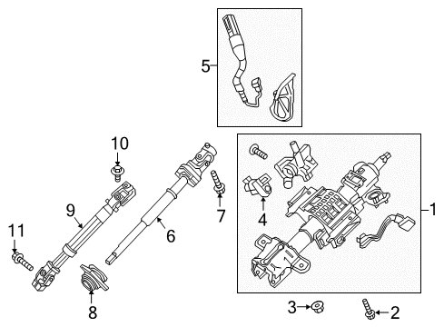 2016 Ford Expedition Steering Column & Wheel, Steering Gear & Linkage Diagram 2 - Thumbnail