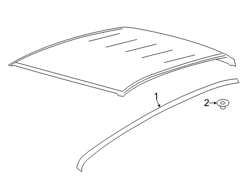 2022 Ford Ranger RAIL - ROOF SIDE DRIP Diagram for KB3Z-2651700-A