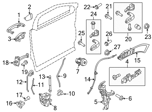 2019 Ford Police Interceptor Utility Switch - Window Control - Single Diagram for GB5Z-14529-BB