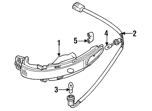 1997 Ford Probe Park & Signal Lamps Diagram