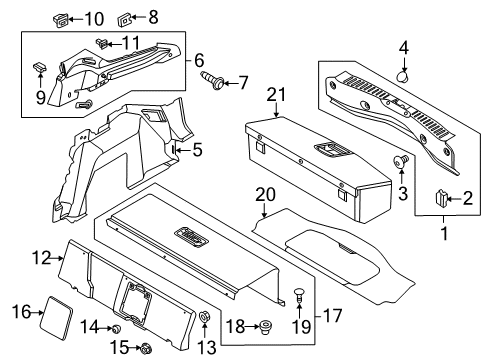 2018 Ford Focus Screw And Washer Assembly Diagram for -W708591-S424