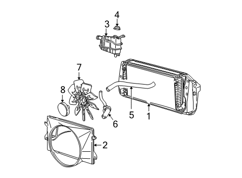 2002 Ford Expedition Radiator & Components Diagram 2 - Thumbnail