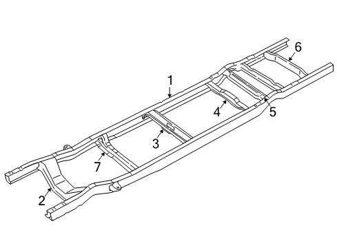 2004 Ford E-250 Frame Assembly Diagram for 6C2Z-5005-C