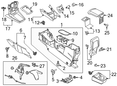 2015 Ford Fiesta Switch - Parking Brake Warning Lamp Diagram for 8V5Z-15A851-A