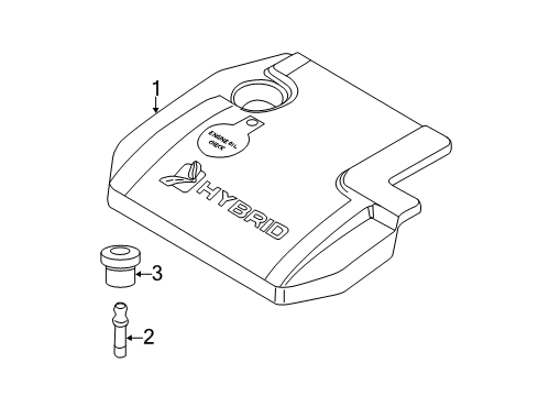 2011 Lincoln MKZ Engine Appearance Cover Diagram