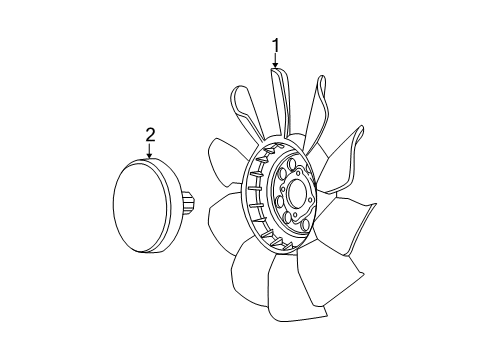 2003 Ford F-350 Super Duty Cooling System, Radiator, Water Pump, Cooling Fan Diagram 3 - Thumbnail