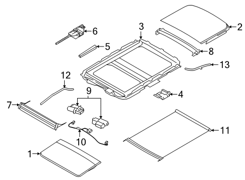 2011 Lincoln MKS Sunroof Diagram