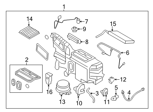 2007 Ford Edge HVAC Case Diagram