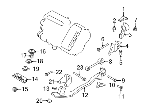 2008 Mercury Mariner Engine & Trans Mounting Diagram 4 - Thumbnail