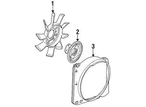 1992 Ford Mustang Cooling System, Radiator, Water Pump, Cooling Fan Diagram 2 - Thumbnail