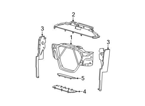 2003 Ford F-250 Super Duty Radiator Support Diagram 1 - Thumbnail