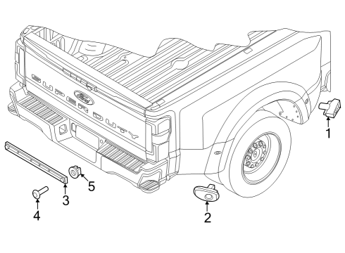 2023 Ford F-350 Super Duty Marker & Signal Lamps Diagram