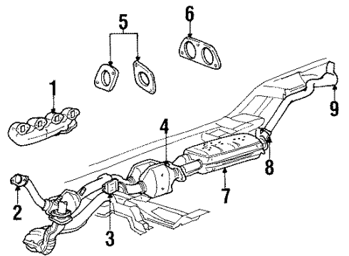 2000 Mercury Mountaineer Exhaust Manifold Diagram 2 - Thumbnail