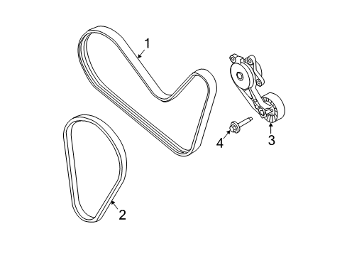 2010 Mercury Milan Belts & Pulleys, Cooling Diagram 3 - Thumbnail