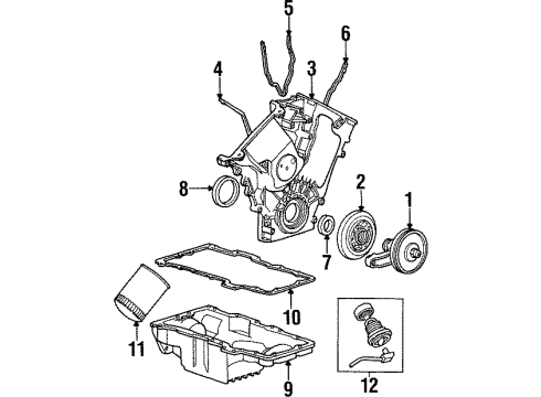 1997 Mercury Sable Oil Level Indicator Assembly Diagram for F6DZ-6750-A