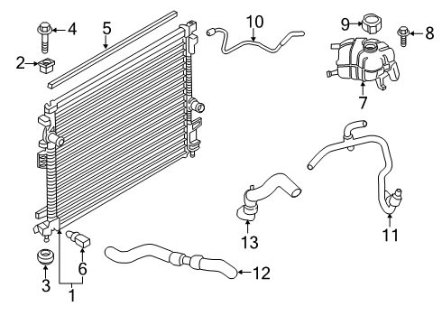 2023 Lincoln Nautilus Radiator & Components Diagram