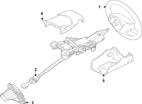 2022 Ford Edge Steering Wheel Kit Diagram for DS7Z-3600-BE