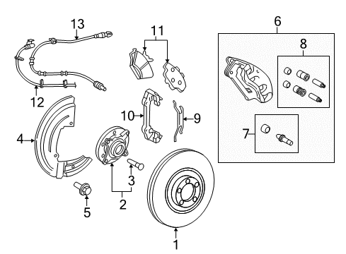 2016 Lincoln Navigator Front Brakes Diagram 1 - Thumbnail