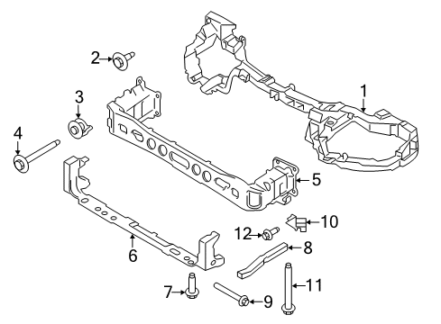 2016 Ford Transit Connect Radiator Support Diagram