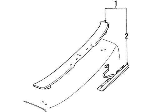 1995 Mercury Mystique SPOILER ASY Diagram for F5RY5444210A