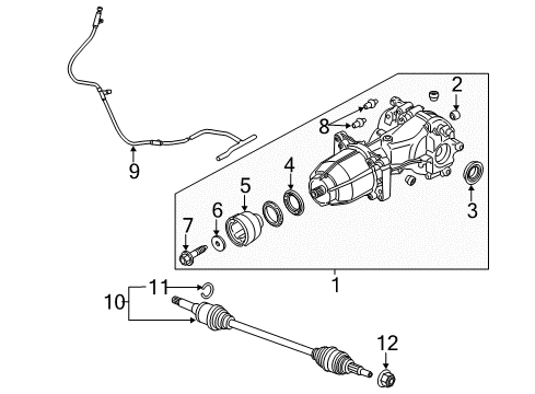 2018 Ford Fusion Axle & Differential - Rear Diagram