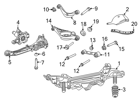 2008 Lincoln MKZ Cross Member Assembly Diagram for 9E5Z-5035-A