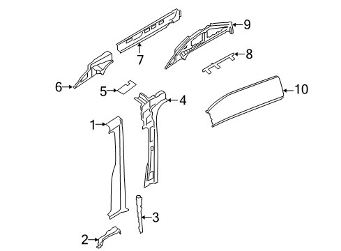 2020 Ford Transit-350 HD Center Pillar Diagram 1 - Thumbnail