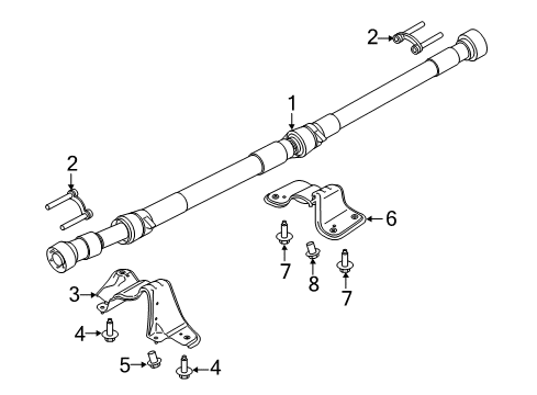 2017 Ford Focus Drive Shaft - Rear Diagram